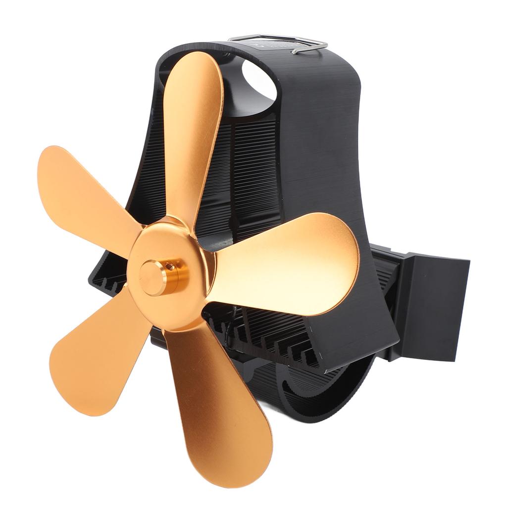 Magnetischer Wandmontage Kaminventilator Leiser Betrieb 5 Flügel Wärmegetrieben Holzofenventilator Kaminholz