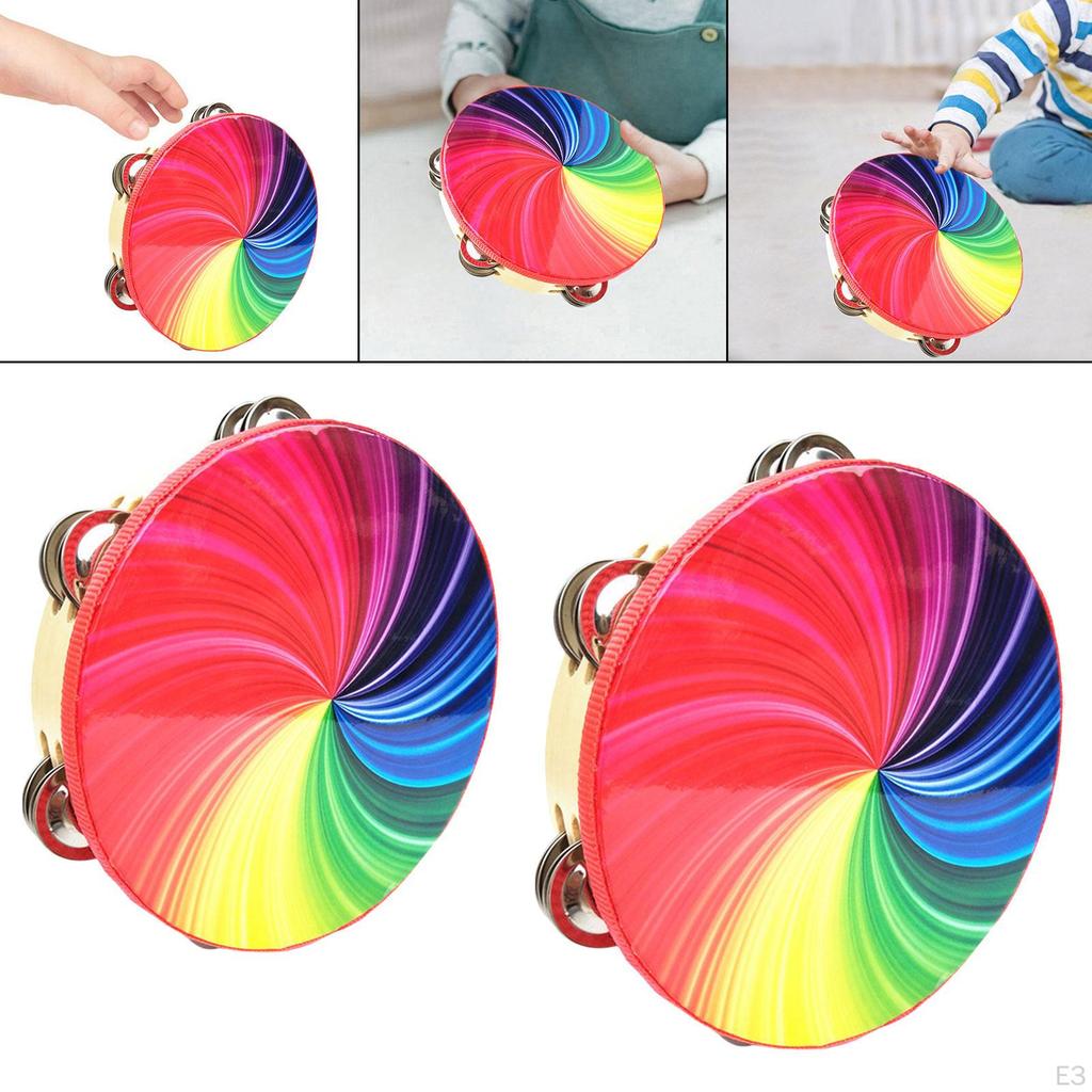 hand wooden Drum Handbell Handheld Percussion Gift Rhythm Clap