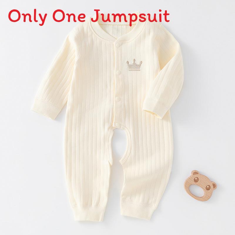 Baby Cotton Long Sleeve Romper With Open Crotch For Newborns Safe And Soft
