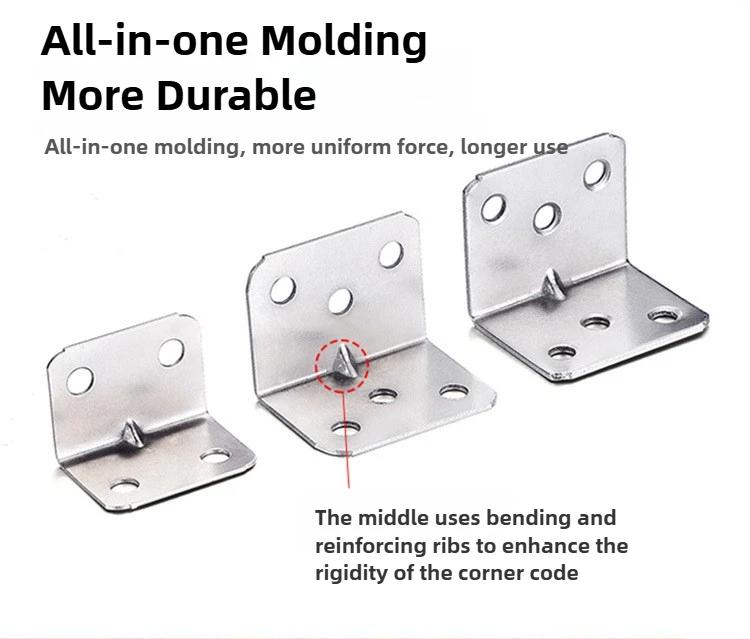 10/20PCS Thickened 4 Hole L Shaped Angle Bracket Iron 90 Degree Right Angle Furniture Wood Cabinet Fixing Connector Brace