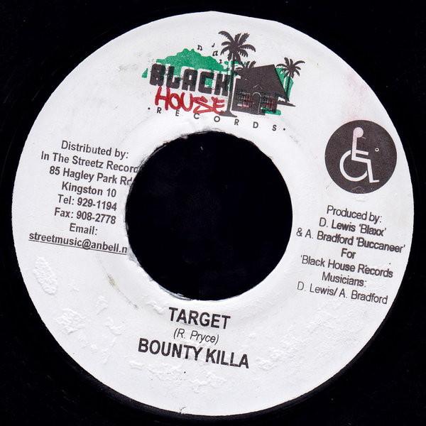 

7-дюймовая пластинка BOUNTY KILLER - Target NONE Black House Rec 2004 Ямайка Регги, Ска и Даб Б/У