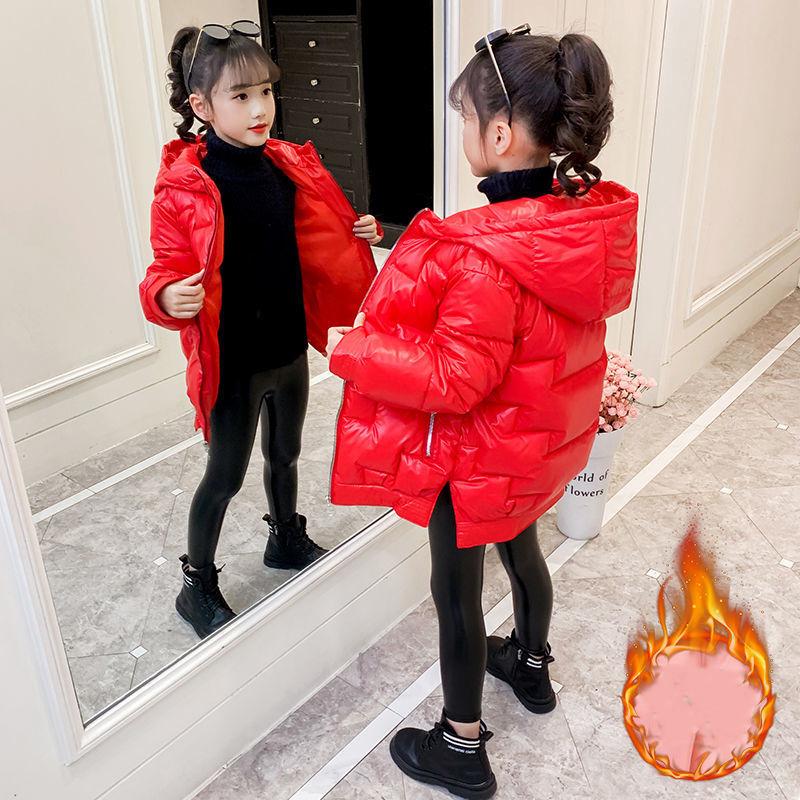 

Зимняя куртка для девочек, пальто, детская парка, зимний комбинезон, модная яркая водонепроницаемая верхняя одежда, детская одежда 140cm красный