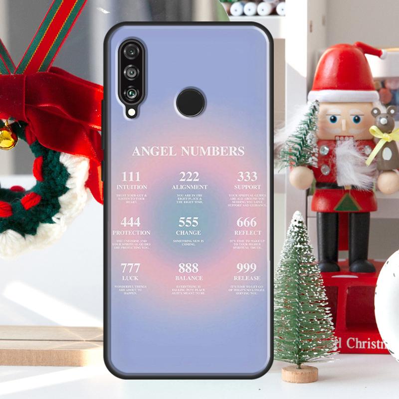 Angel Numbers For Huawei Nova 7i 8i 11i 12i 12s Y73 Y70 Y90 Y60 Y72 Y61 Y91 9 10 SE P30 Pro P40 Lite Case
