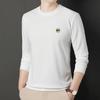 New Quality Men's Long-sleeved T-shirt Solid Color Round Neck Bottoming Shirt T-shirt Casual T-shirt Large Size Top Men's Autumn and Winter