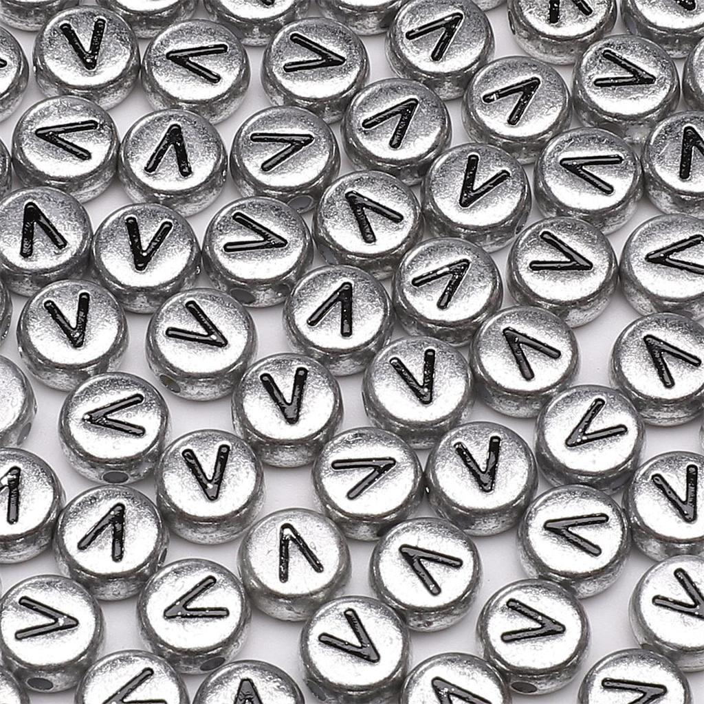 50Pcs Acrylic English Letter Beads For DIY Necklace Bracelet Earrings Jewelry Making Craft Accessories