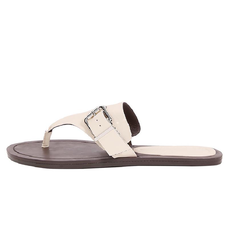 Fashion Pointed Toe Clip-toe Women Flip-flops Open Toe Buckle Non-slip Women Flat Shoes Summer Fashion Comfortable Vacation Beach Shoes