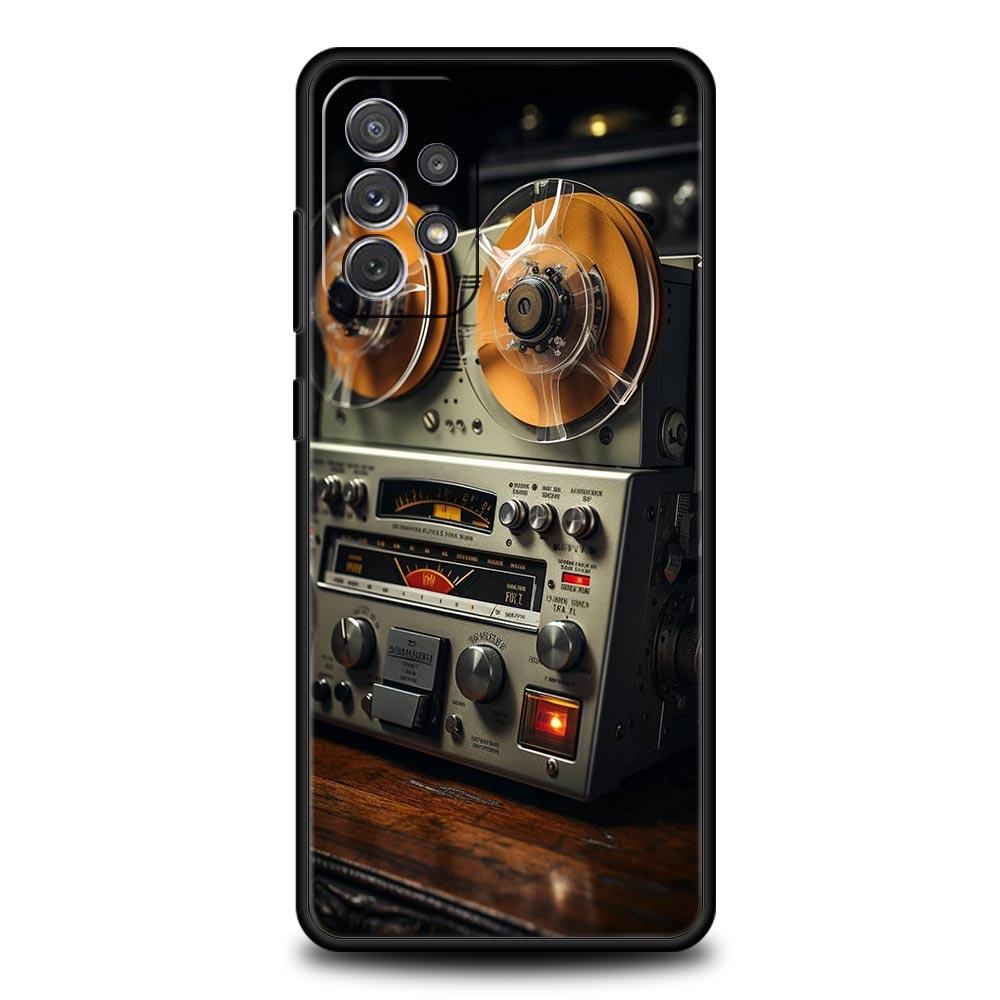 

Retro Recording Device Phone Case for Samsung Galaxy A55 A35 A17 A07 A15 A13 A25 A51 A71 A72 A73 A32 A52 A52S A41 Soft TPU Shell Samsung A71