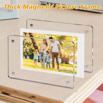 5/10/15 Stück 3-Zoll-magnetischer Bilderrahmen, doppelseitig, Kühlschrank, transparenter Acryl-Sofortbildfilmhalter, Bilderdisplay, Rahmendekoration