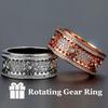 Stainless Steel Gear Ring Starry Sky Spinner Rings Fashionable Rotating Ring  Rock Hip Hop