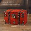 European Retro Lockable Wooden Trunk: Home Storage and Escape Room Decoration