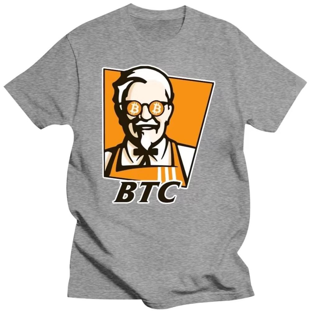 Funny Bitcoin Tshirt For Men Short Sleeve BTC Original Recipe Cryptocurrency Top Crypto Blockchain Geek TShirt Cotton T-shirt