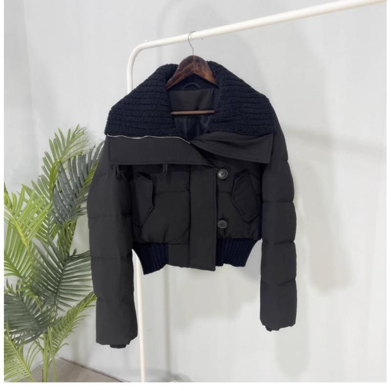 Winter New Design Lamb Wool Lapel Thickened Short Bread Clothes Cotton Coat Tide