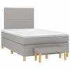 3137061 vidaXL Lit à sommier tapissier avec matelas Gris clair 120x200cm Tissu