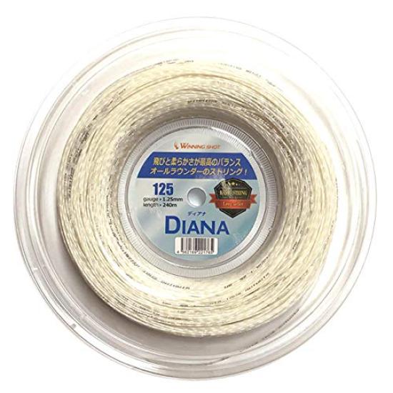 

WINNING SHOT Диана 240 м Ролик Кишечной Теннисной Струны (Калибр 1,25 мм) белый