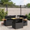 VidaXL Garden Lounge Set with Cushions 5 Pcs, Patio Sofas, Patio Furniture Set, Outdoor Furniture, Black 3273498