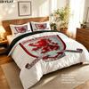 Middlesbrough Fc Pattern Bedding uilt Set uilt Cover Pillowcase Home Decoration Birthday Gift (1 * duvet cover + 2 * pillowcase without core)