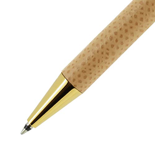 Color Chart Leather-Wrapped Ballpoint Pen (Coastal Cave)