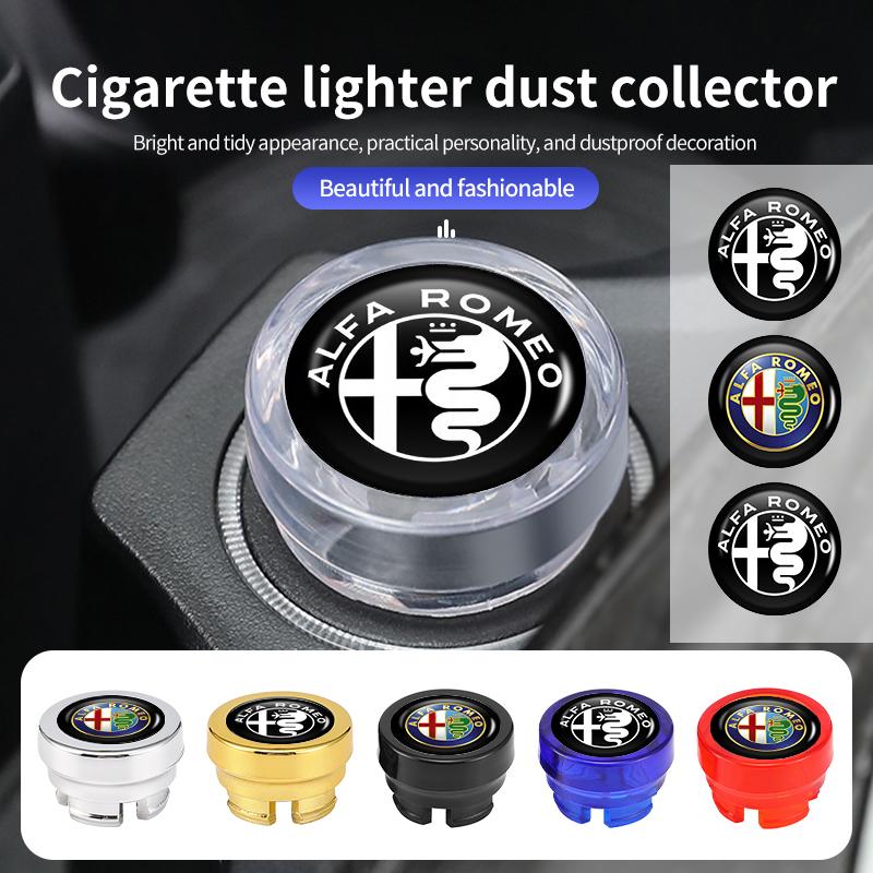 Car Cigarette Lighter Cover Button Protector Dust Cap Auto Accessories For Alfa Romeo Giulia 147 Mito 156 159 166 GT Stelvio