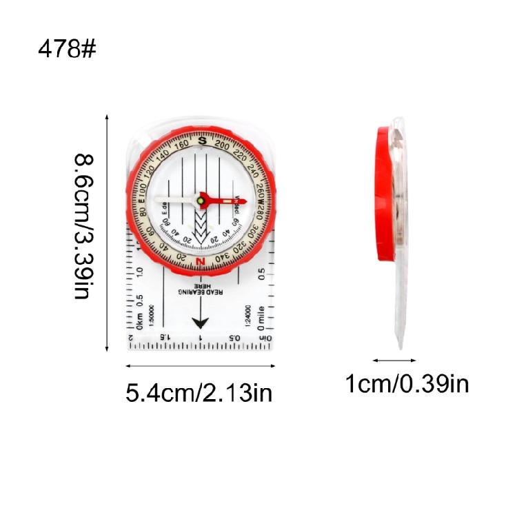 Baseplate Map Compasses with Scale Ruler Accurate Orienteering Compasses for Backpacking, Camping, Survival Navigation