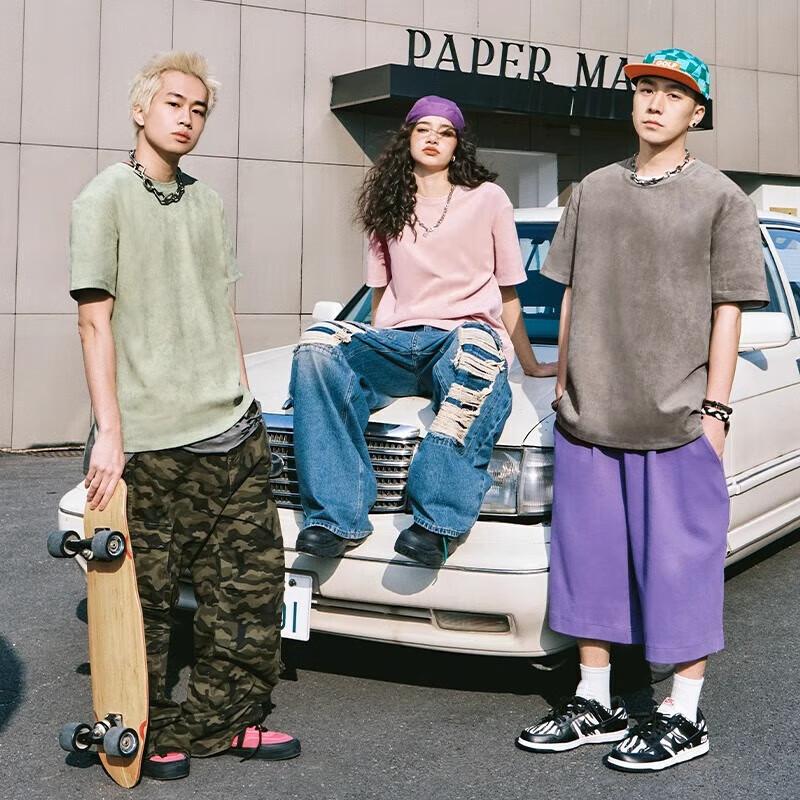 Warrior Men's Casual Suede Short Sleeve T-Shirt