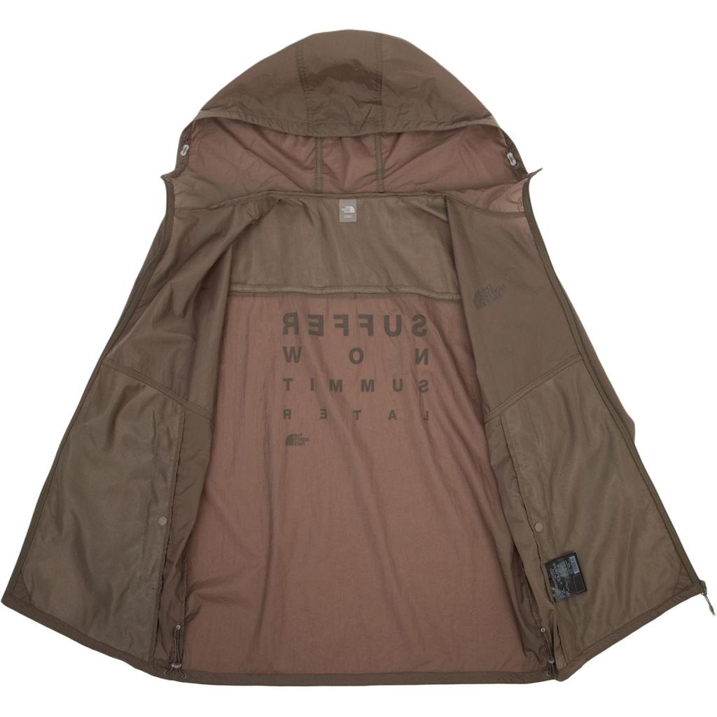 The North Face Logo Hooded Zip-Up Long Sleeve Jacket Men Jackets Brown NJ3LR05B