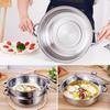 Steamer Pot Stainless Steel Stack 2-Layer Steamer Pot Set with Visible Glass Lid Cookware Kitcken Tool for Cooking Vegetables, Seafood, Soups, Stews a
