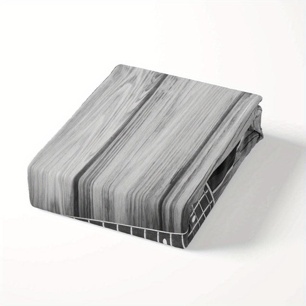 2/3pcs Vintage Guitar Print Soft Duvet Cover Set - Comfortable Bedding for Bedroom and Guest Room with 1 Duvet Cover and 1/2