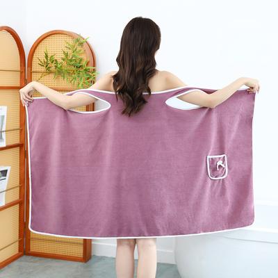 Toalha de banho com bainha de saia de veludo coral, toalha de banho para adultos, envoltório vestível