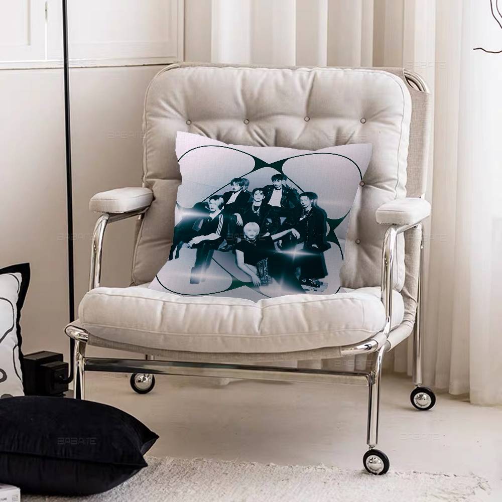 Anpassad P1Harmony KPOP 45*45cm Kuddfodral Kuddfodral Dekoration Kuddfodral Hem Kuddfodral för Soffkudde