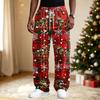Herren Lässige Hose mit lockerem Schnitt und Weihnachtsdruck für Streetwear und Alltagskomfort