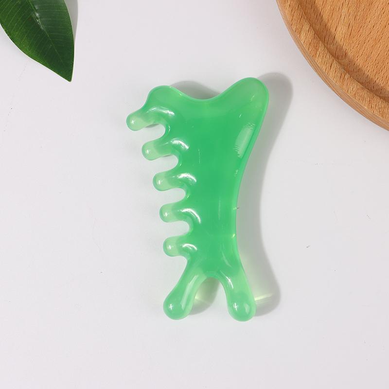 

Body Meridian Massage Comb Resin Five Wide Tooth Comb Acupuncture Therapy Blood Circulation Anti-Static Smooth Hair Comb
