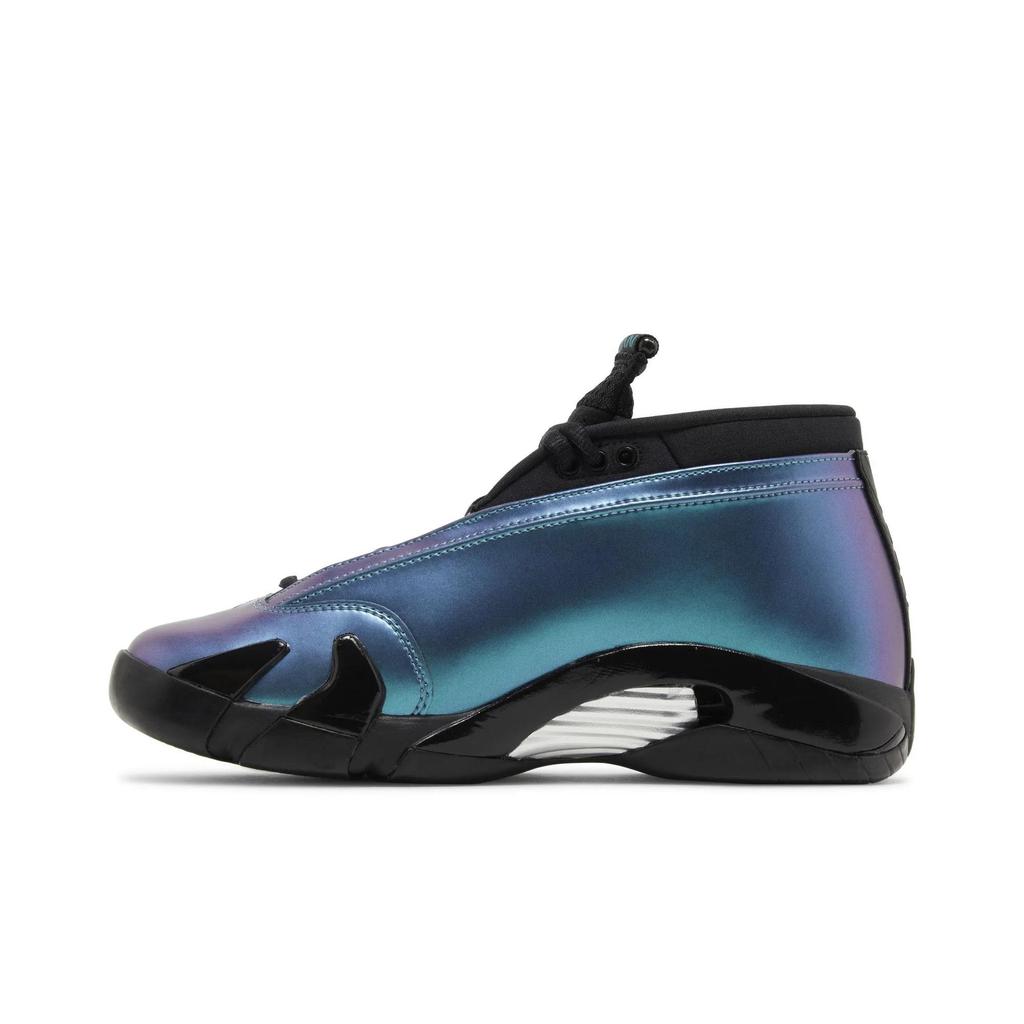 Womens Air Jordan 14 Retro Low 'Love Letter' (women's sizes) Mineral Teal / Metallic Silver / Black Vintage Basketball Shoes DH4121 300