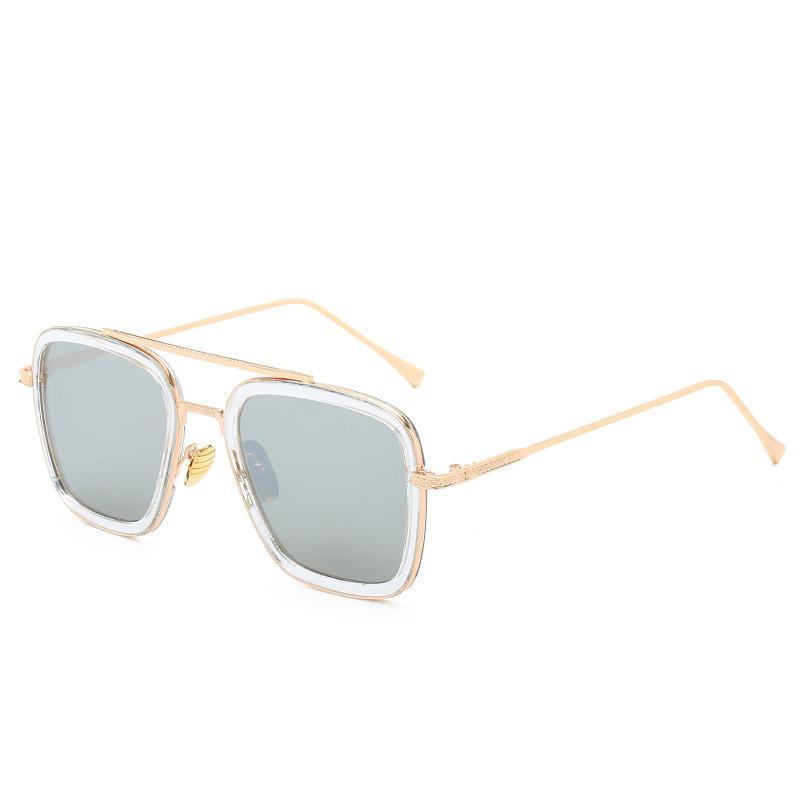 JYL Sunglasses Men Uv Protection Iron Man Pentagon Trendy Use 66128 A-16676