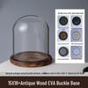 Eternal Flower Glass Dome Ornament: Doll Blind Box Figure, Anti-shedding Antique Base, Dustproof EVA Buckle