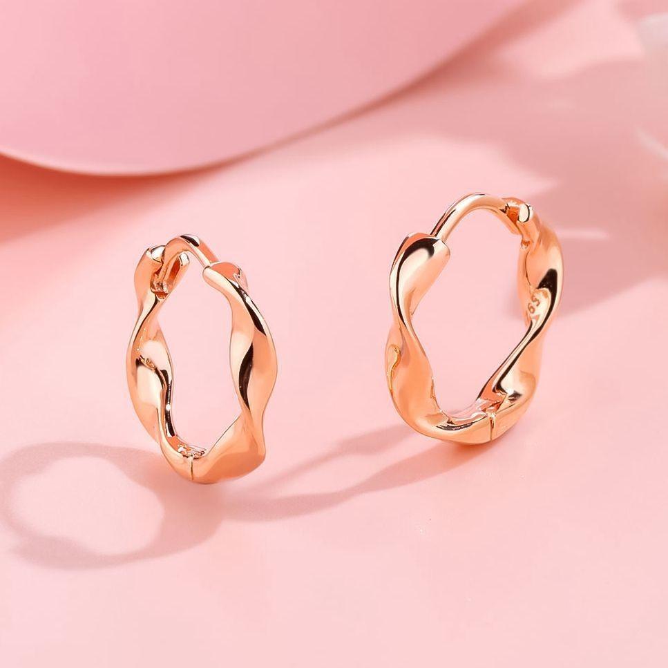 2pcs Ring Earrings Round Ear Buckles And Personalized Exquisite Earring