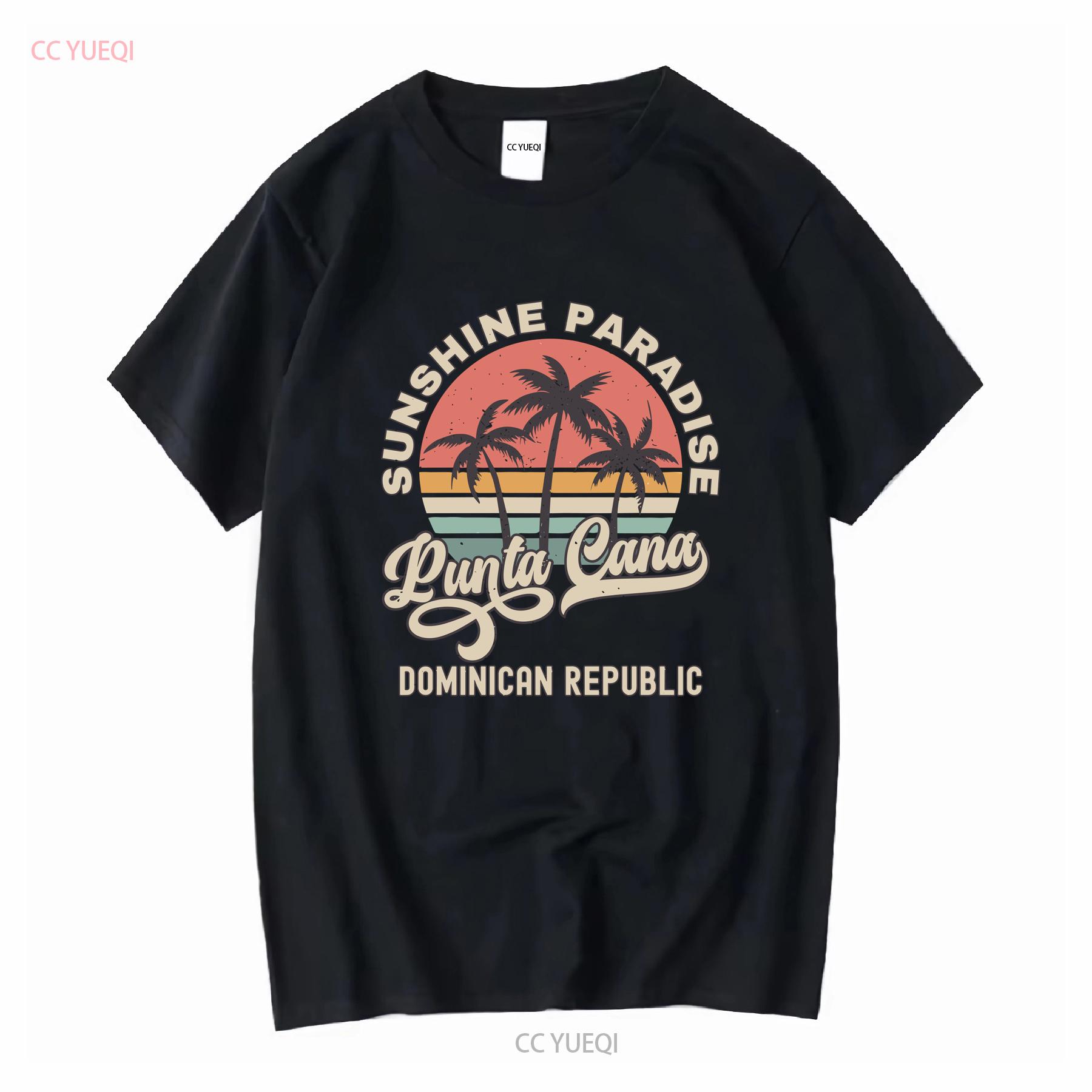 

Punta Cana T Shirt Dominican Republic Souvenir Palm Tree Retro SunseT Matching Girls Trip long or short sleeves vintage Washed 4XL