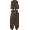 Toraichi 3920 Series Vest and Long Knickers Set Tobi Size 4L X 88cm Brown [Toraichi] (3920s611414) Workwear, Knickerbockers, Clothing, W, 72