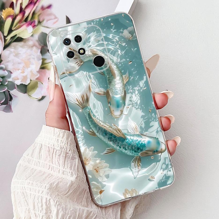 For Xiaomi Redmi 10C Case New Luxury Painted Cover Soft Silicone Slim Phone Case For Xiaomi Redmi 10C Redmi10C Back Cover Fundas