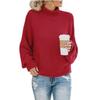 New Autumn and Winter Knitted Sweater with Thick Thread and High Neck Pullover for Women