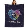 Starry Night Lion digital-printed polyester Bedroom velvet flannel soft sofa cover blanket Fleece soft cover blankets for beds