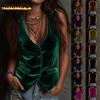 Women's Fashion Casual Solid Color Print Sleeveless V Neck Blouses & Shirts