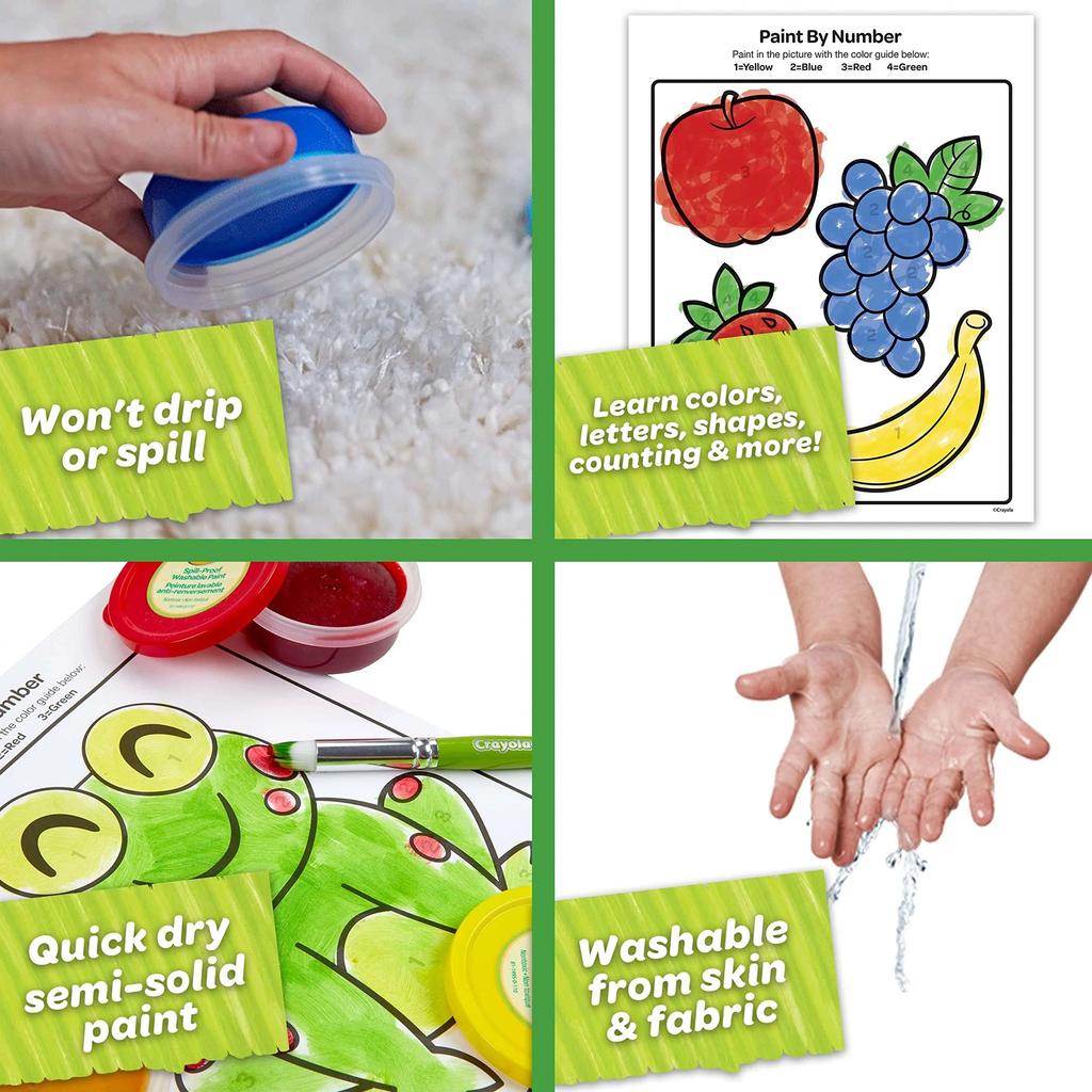 Crayola 811495 Genuine Coloring Book 4 Coloring 20 No Water Required Set, Colors, Sheets, Sheets,