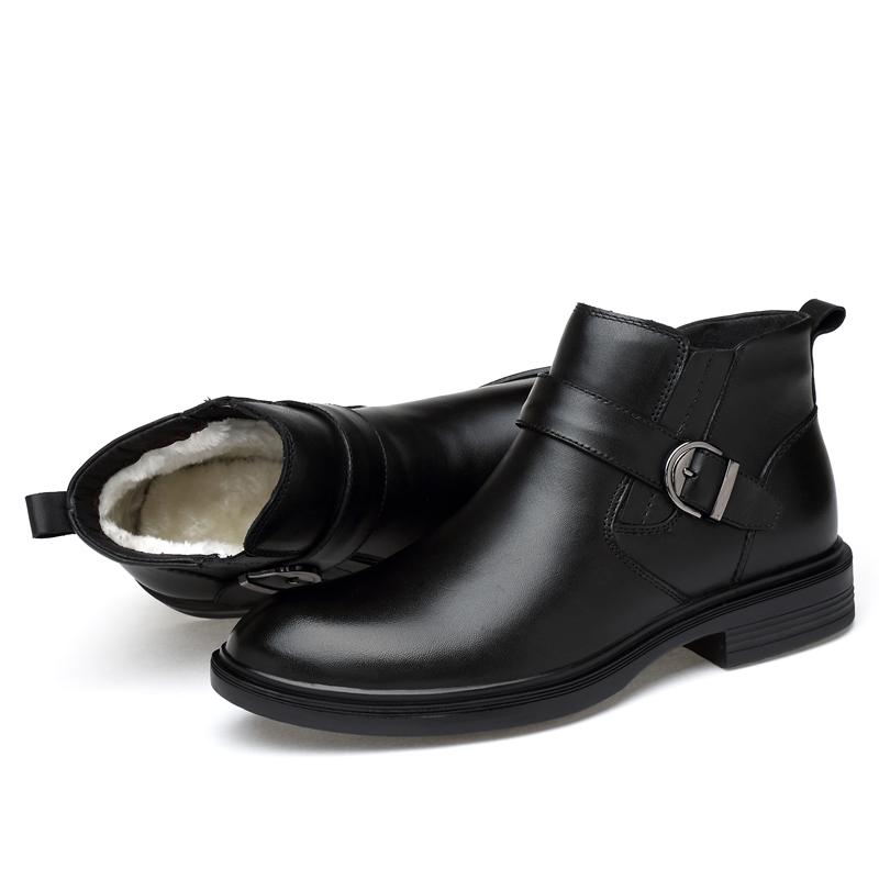Men Formal Boots Luxury Brand Business Men Shoes High Top Winter Boots Men Boots Crocodile Leather Shoes Non-Slip Ankle Boots