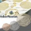 Hollow Rose PVC Non-slip Table Mat Cup Mat Restaurant Hotel Decoration Plate Mat
