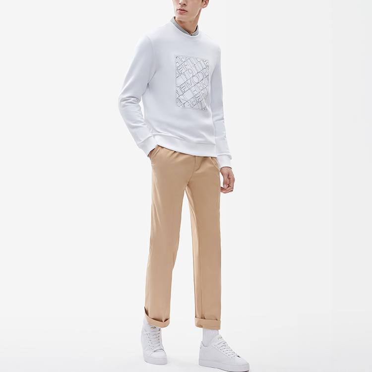 Fila Sweatshirts Men's Standard White Crew Neck Moderate Regular F11M211216FWT