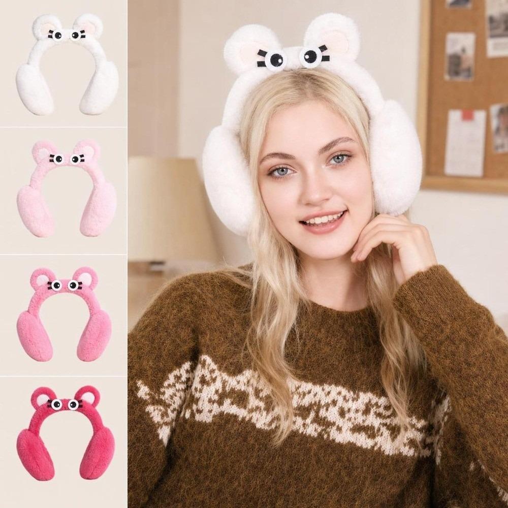 Soft Faux Fur Plush Earmuffs Elastic Headband Cartoon Ear Covers Fluffy Ear Muffs  Winter Outdoor