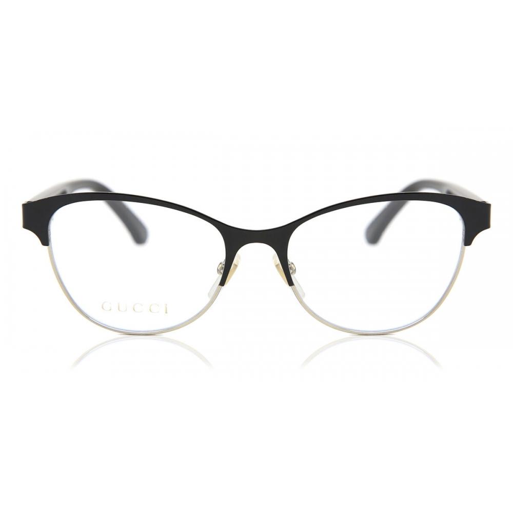 

Gucci Gg0718o 002 Women Eyeglasses Black/Silver/49