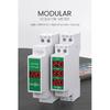 Mini Modular Din Rail Mount Three Phase Voltage Meter with LED Digital Display - Ac 60V-450V Gauge Indicator Detector by TONGOU