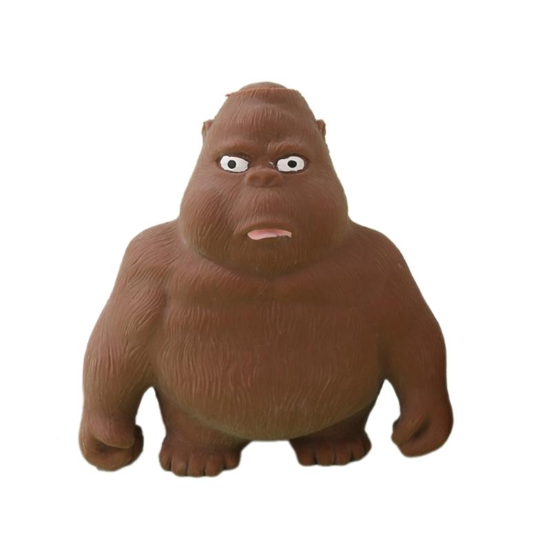 

Гнучка іграшка-мавпочка для стискання для зняття стресу, іграшка для вентиляції з повільним підйомом для зменшення тривожності коричневий