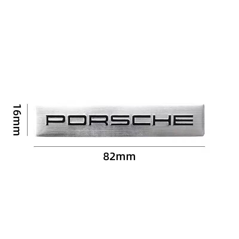 1 Stück Auto Metall 3D Porsche Emblem Heckklappe Abzeichen Aufkleber für Cayenne Panamera Macan 911 718 Taycan Boxster Cayman 918 Pajun